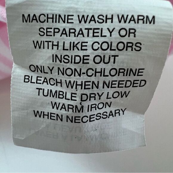 Children’s Place Girls Cotton Pink White Striped Button Down Blouse - Picture 7 of 9